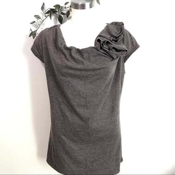 Anthropologie Gray Blouse with Shoulder Detail (Sale🔥) - Picture 6 of 7